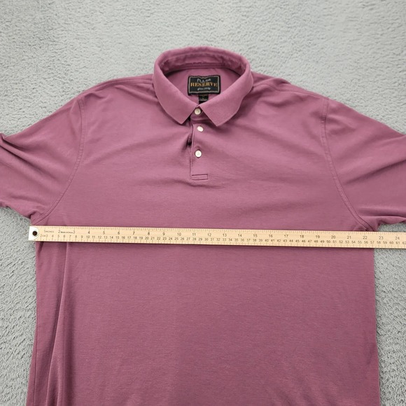 Jos. A Bank Shirt Mens Large Burgundy Reserve Polo Golf Traditional Pima Classic - Picture 7 of 10